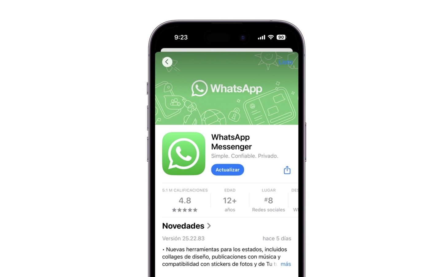 WhatsApp en la App Store