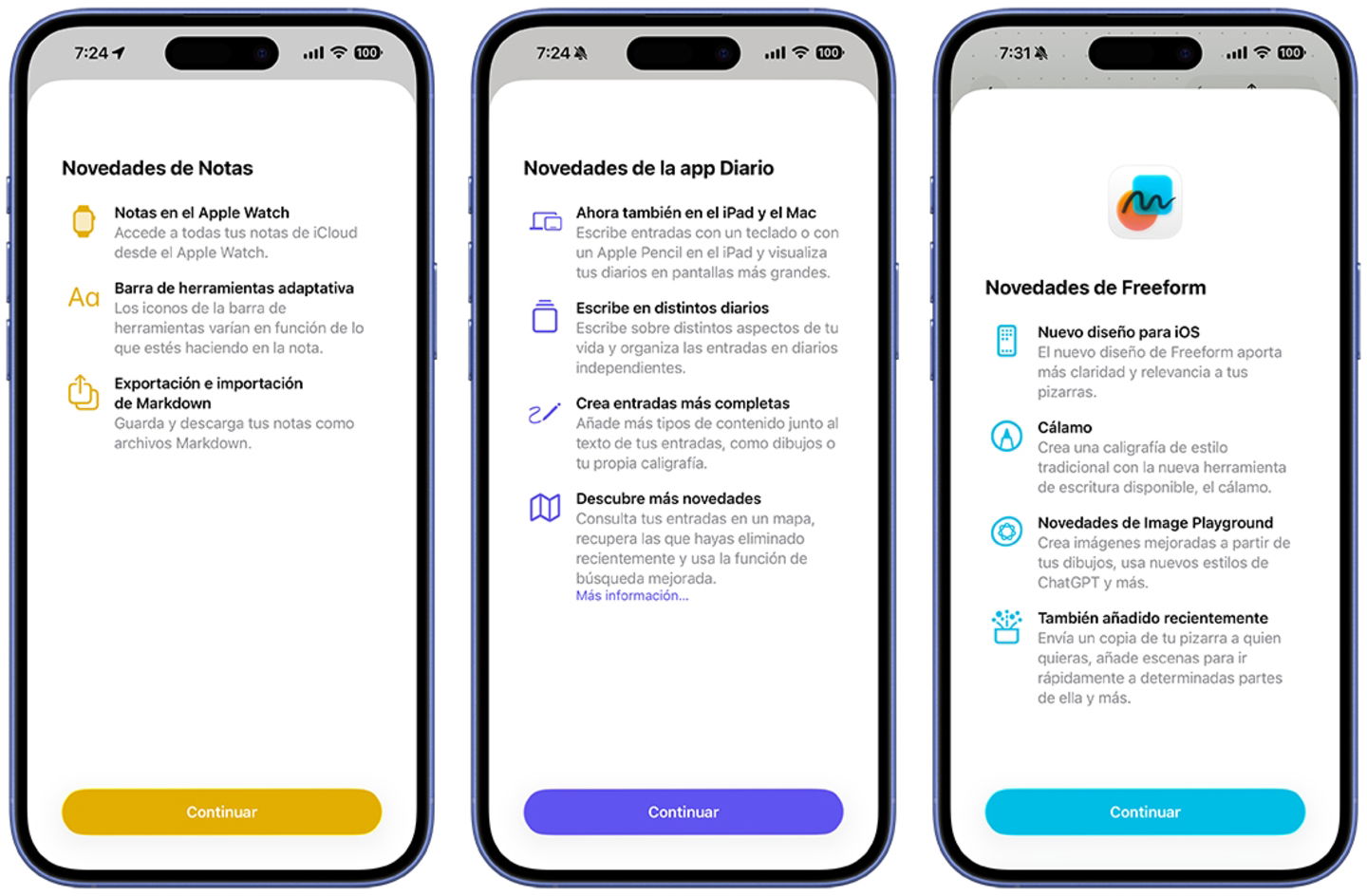Capturas de pantalla de iOS 26
