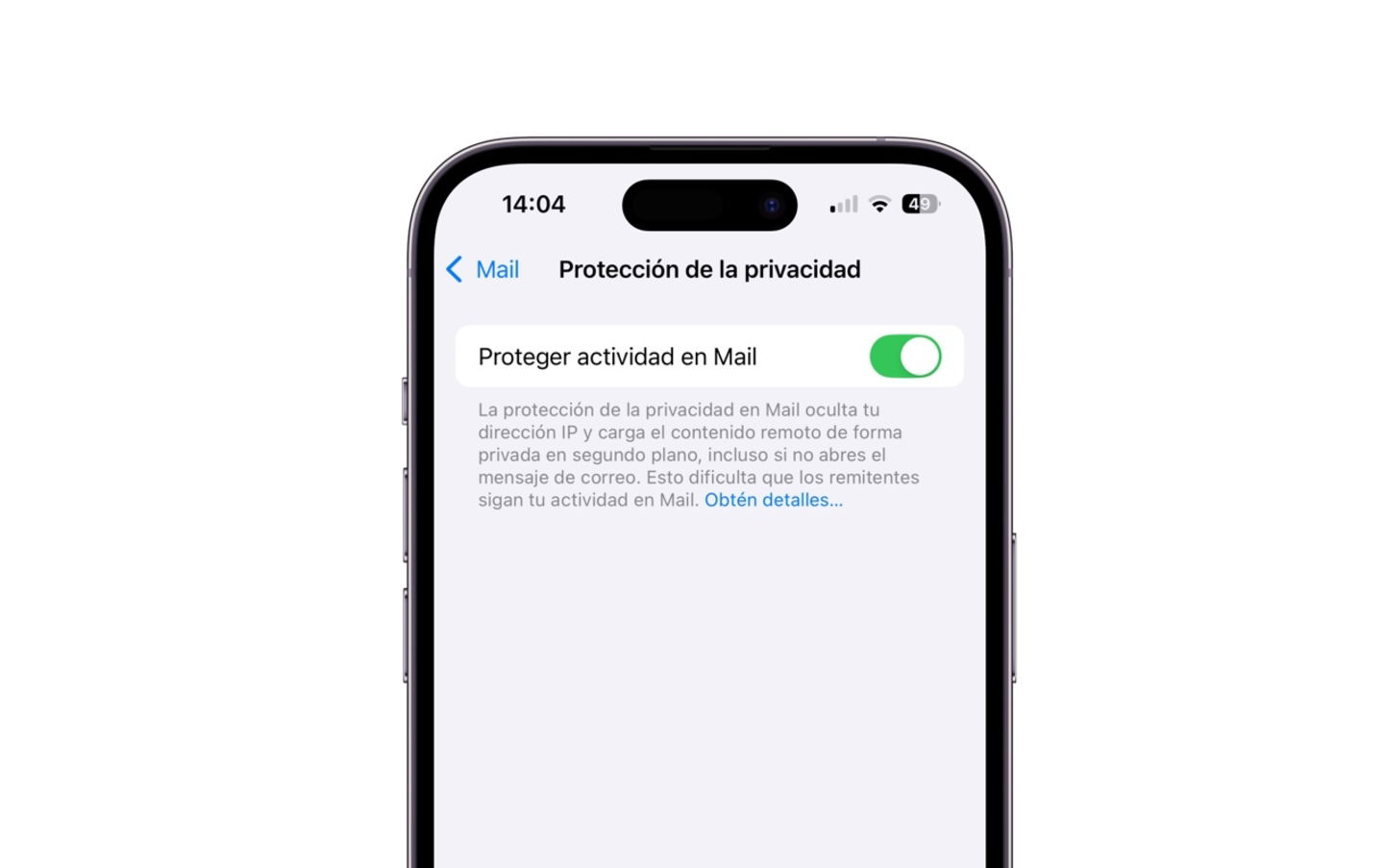 Ajustes de Mail