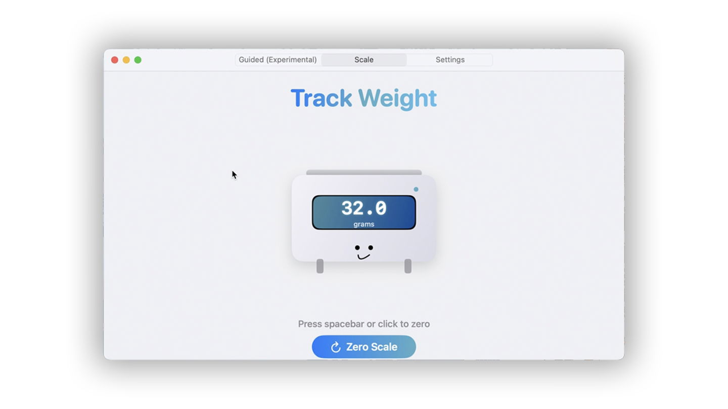 Báscula en el trackpad
