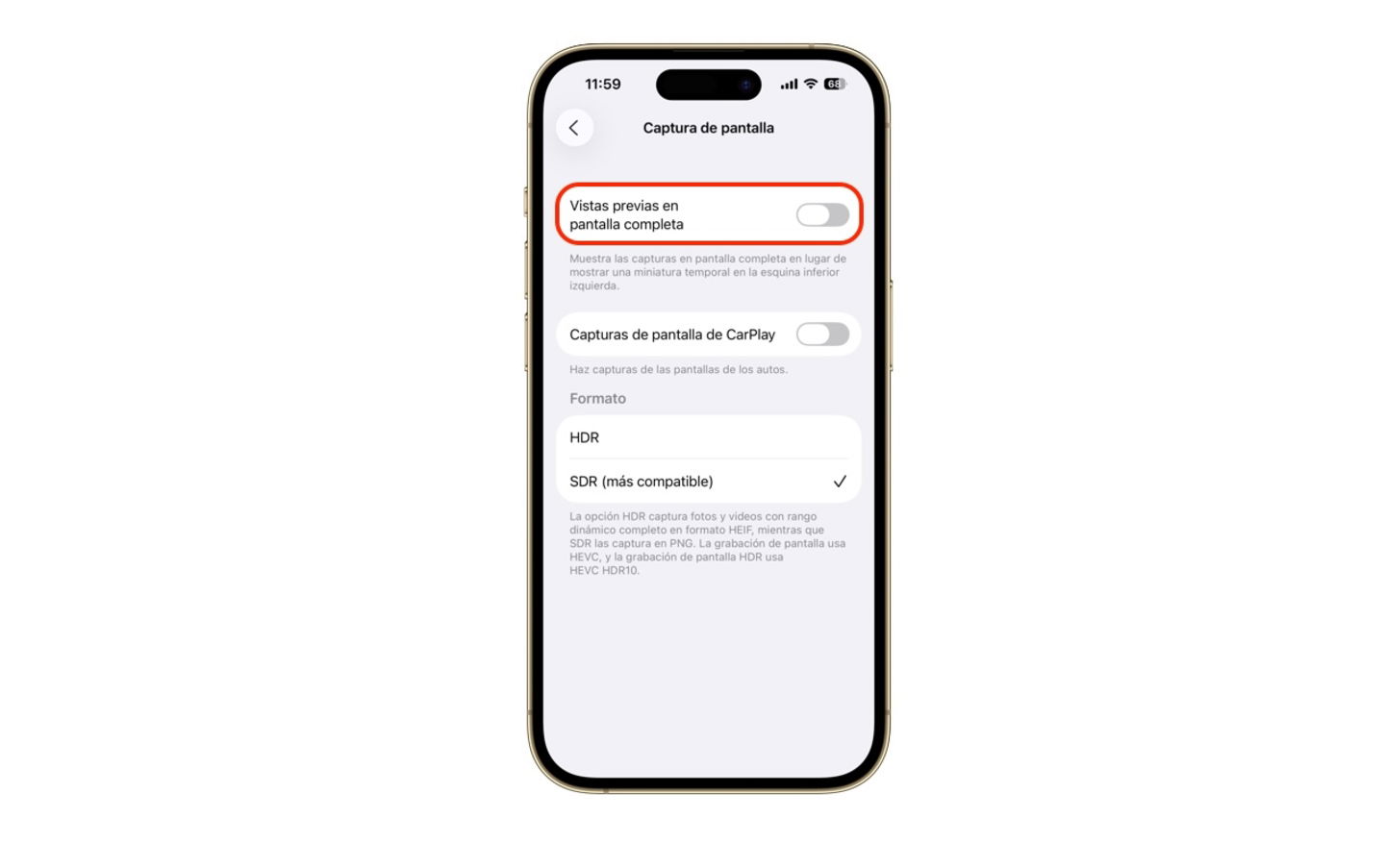 Ajustes iOS 26