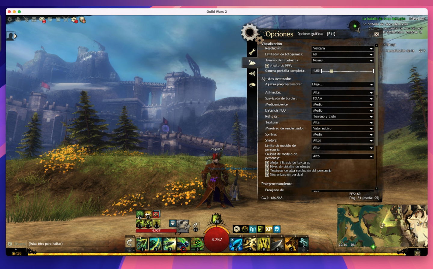 Guild Wars 2 corriendo en macOS