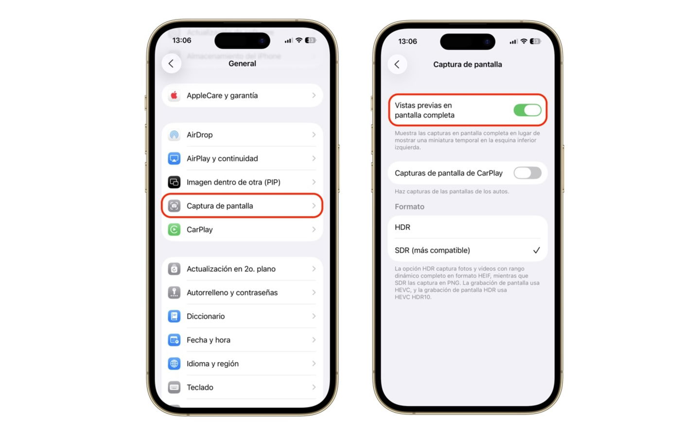 Ajustes iOS 26