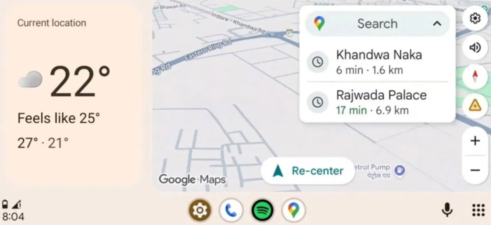 Widgets en Android Auto
