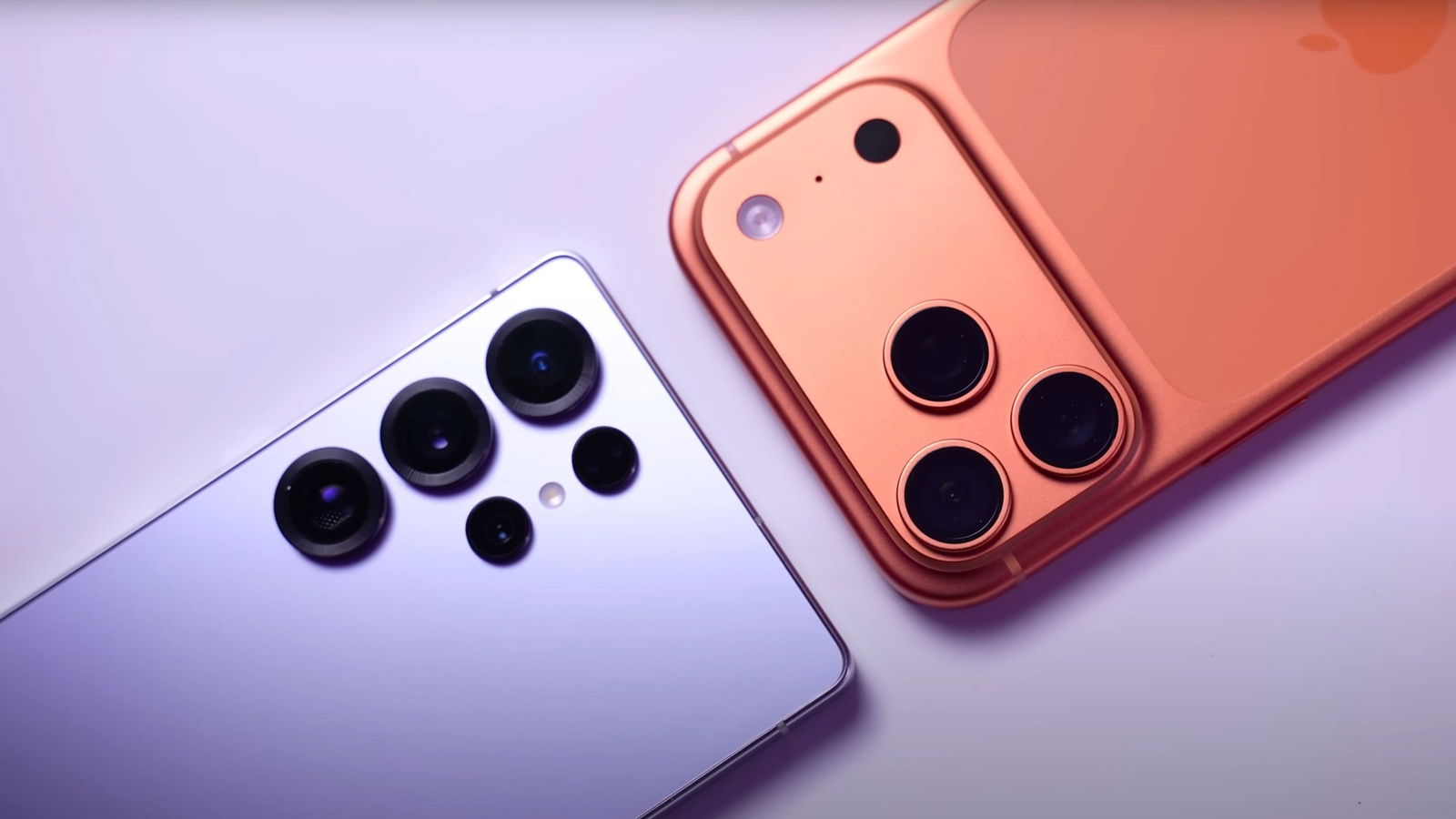 Samsung Galaxy S25 Ultra y iPhone 17 Pro Max