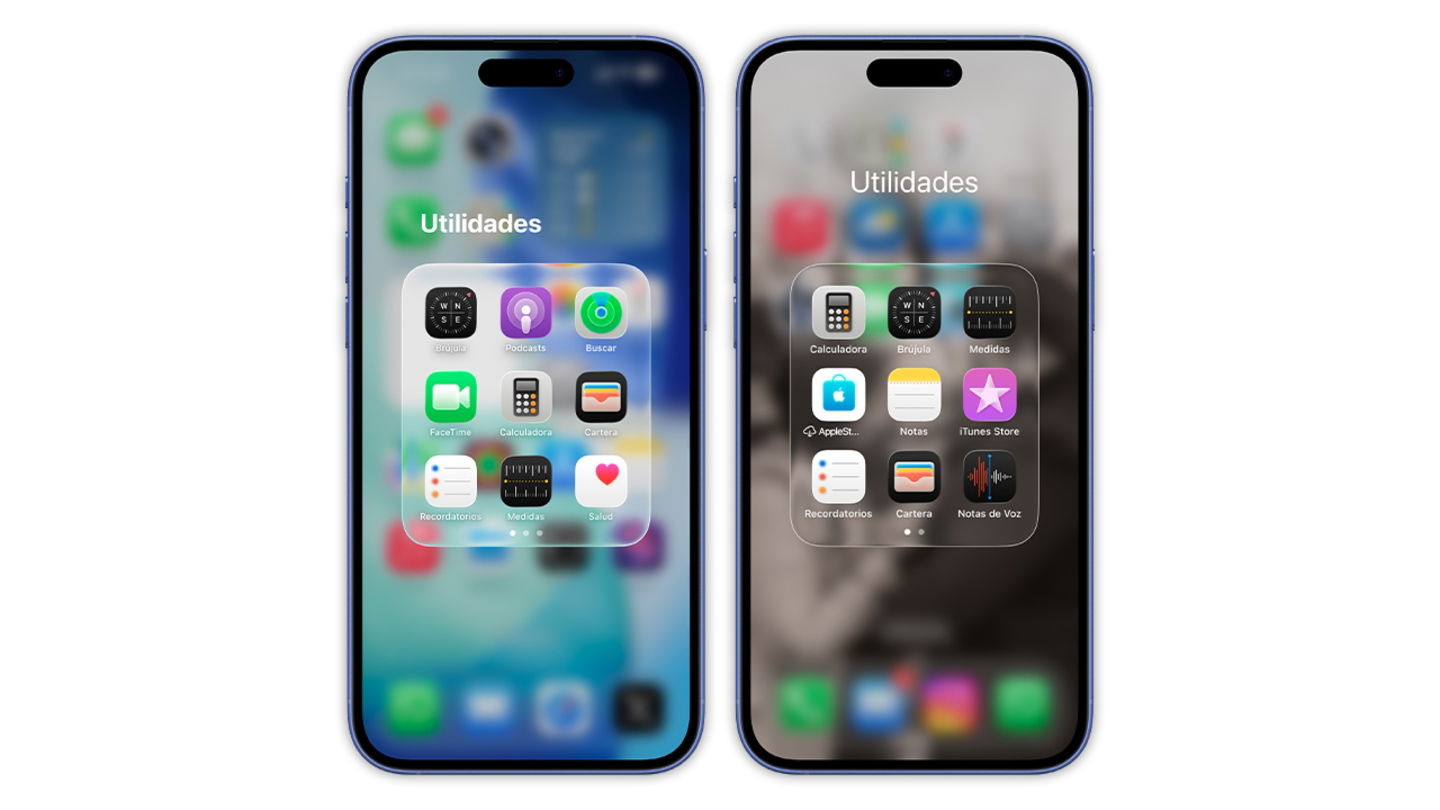Capturas de pantalla de un iPhone