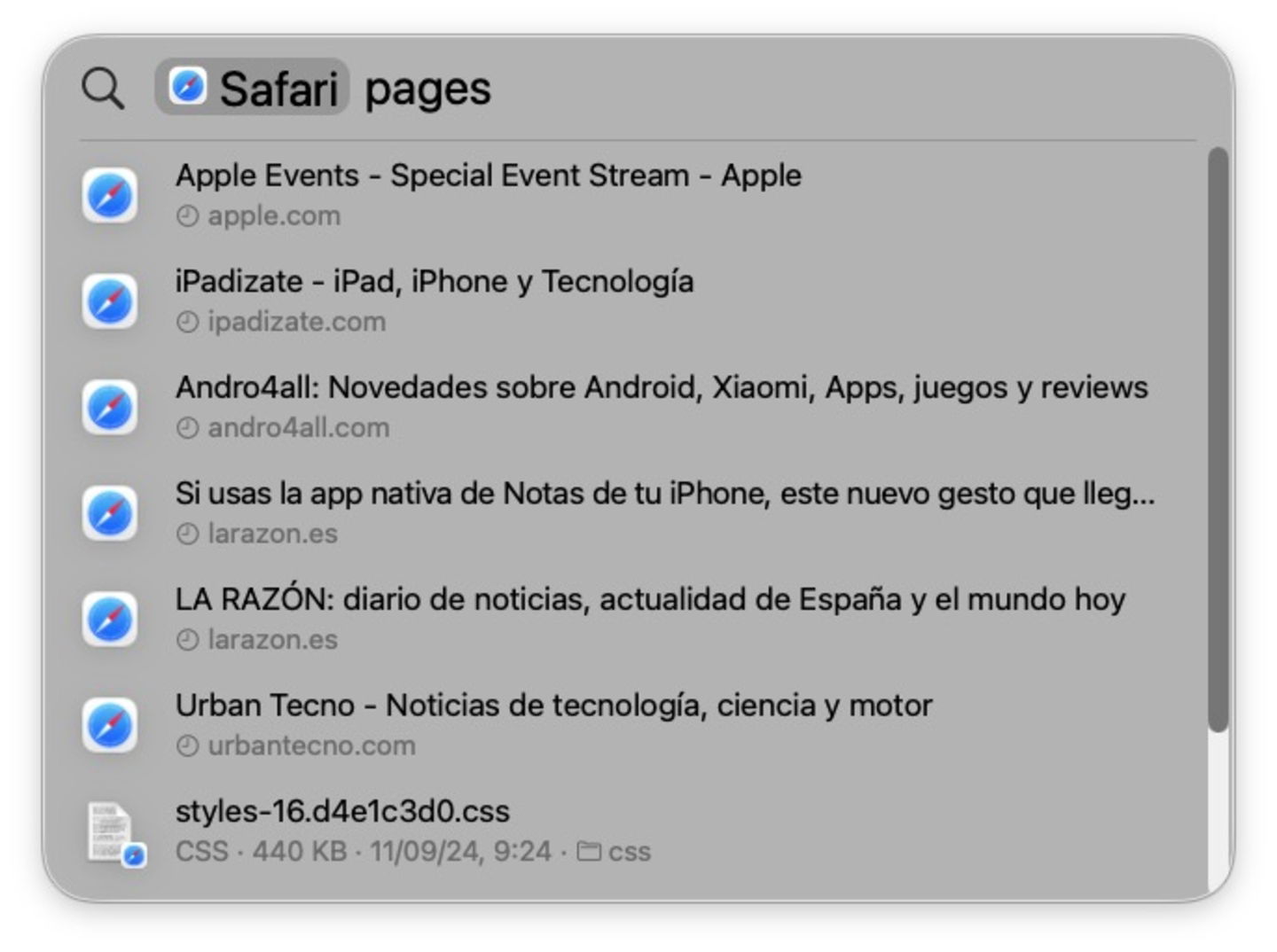Spotlight MacOS Tahoe