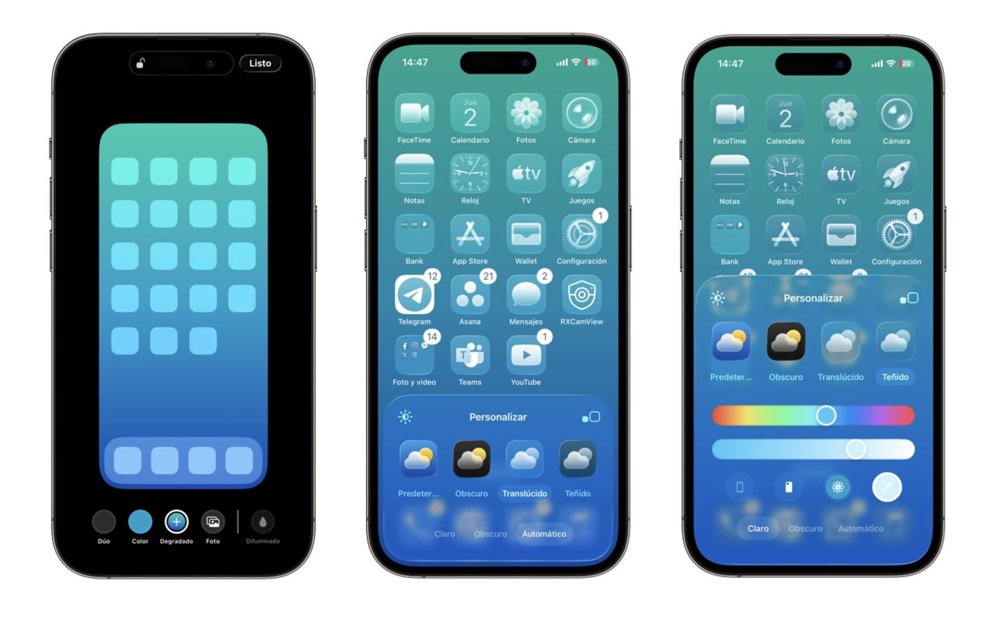 Personalización iOS 26