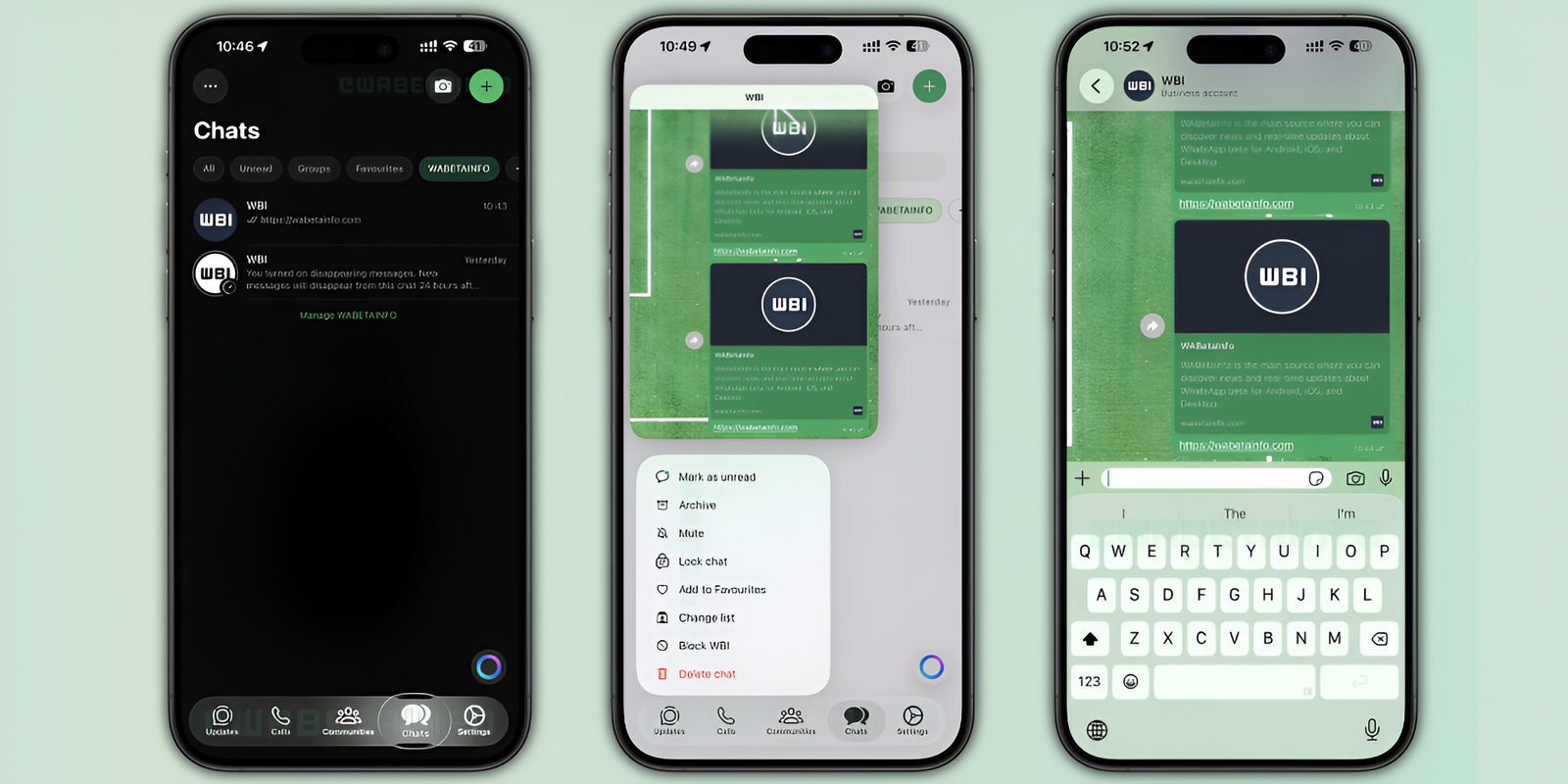 Algunos usuarios de WhatsApp ya tienen activado el nuevo diseño de la app con Liquid Glass en el iPhone