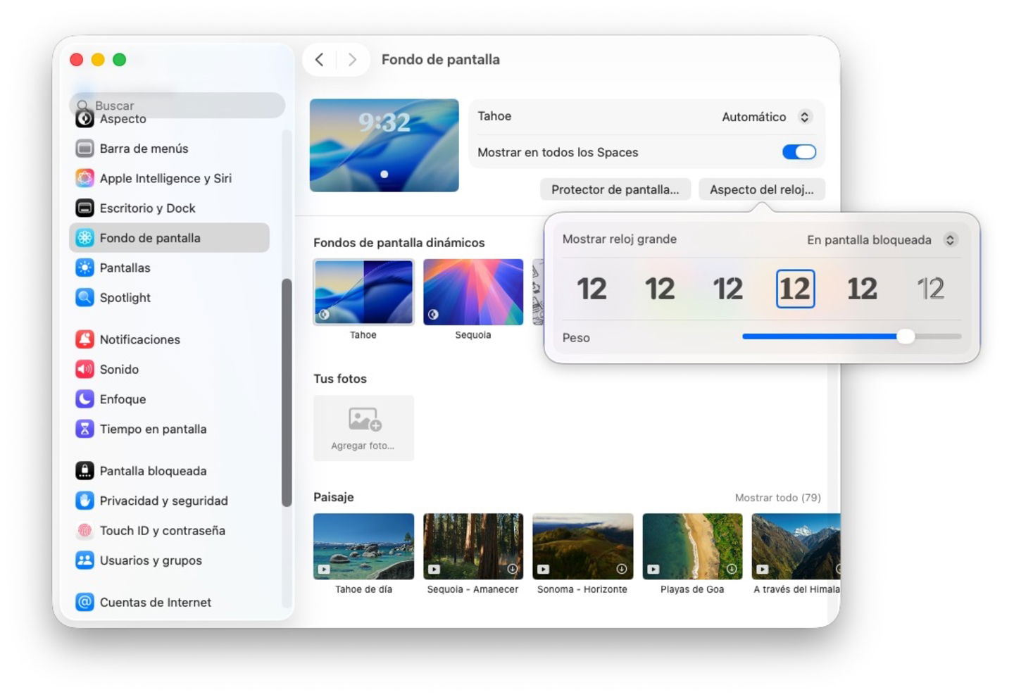 Tahoe MacOS settings