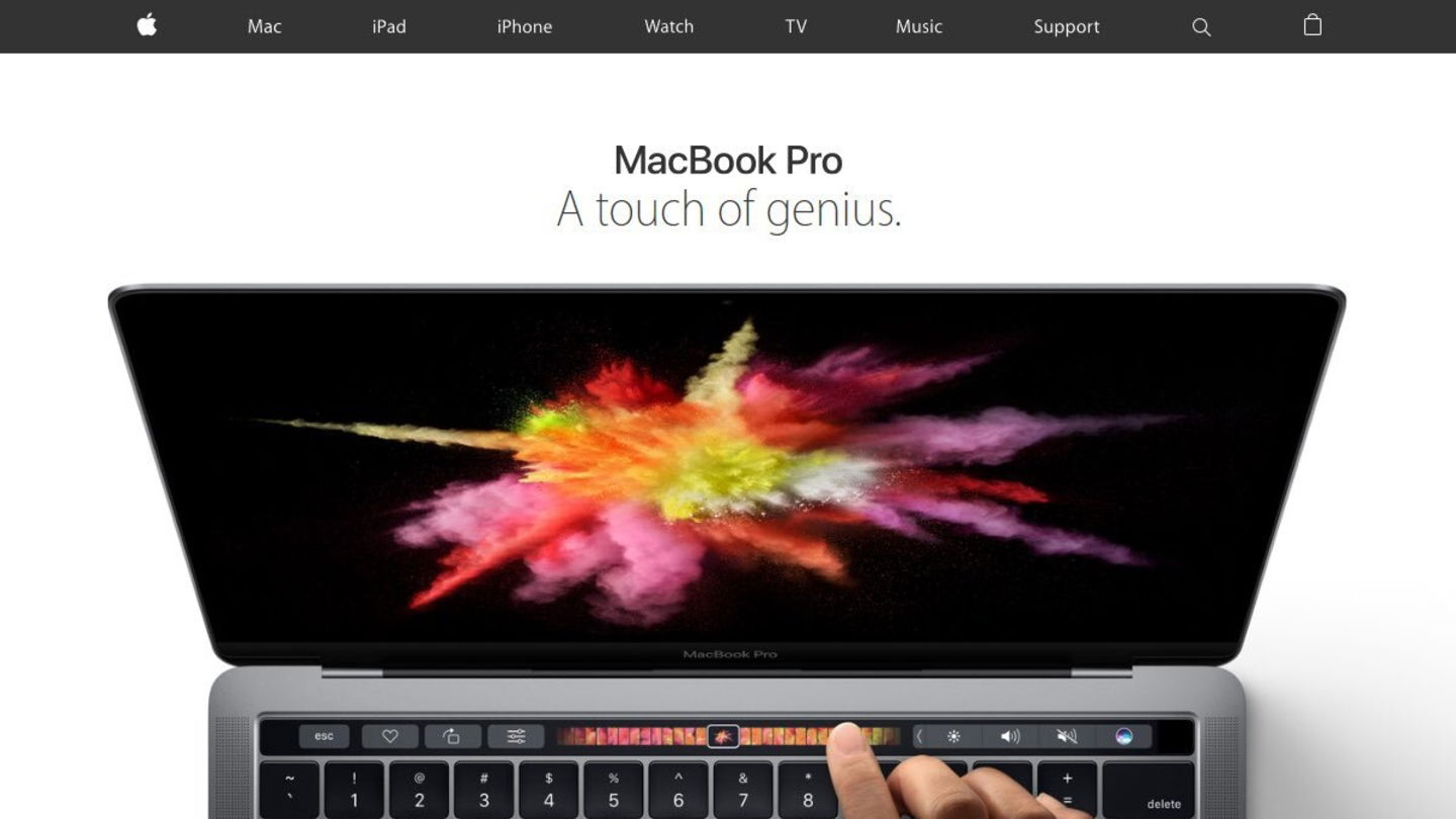 Web de Apple en 2016
