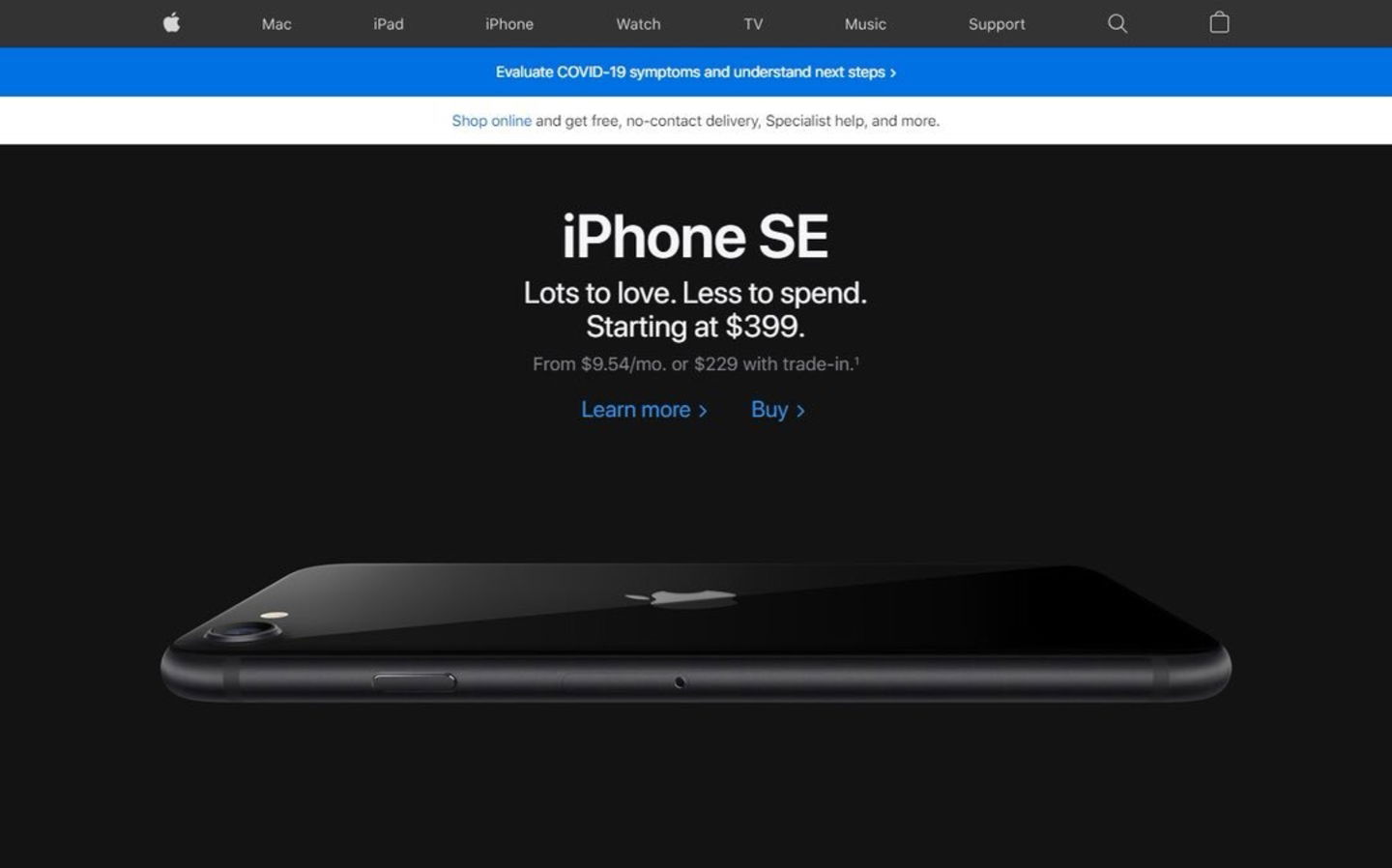 Web de Apple en 2021