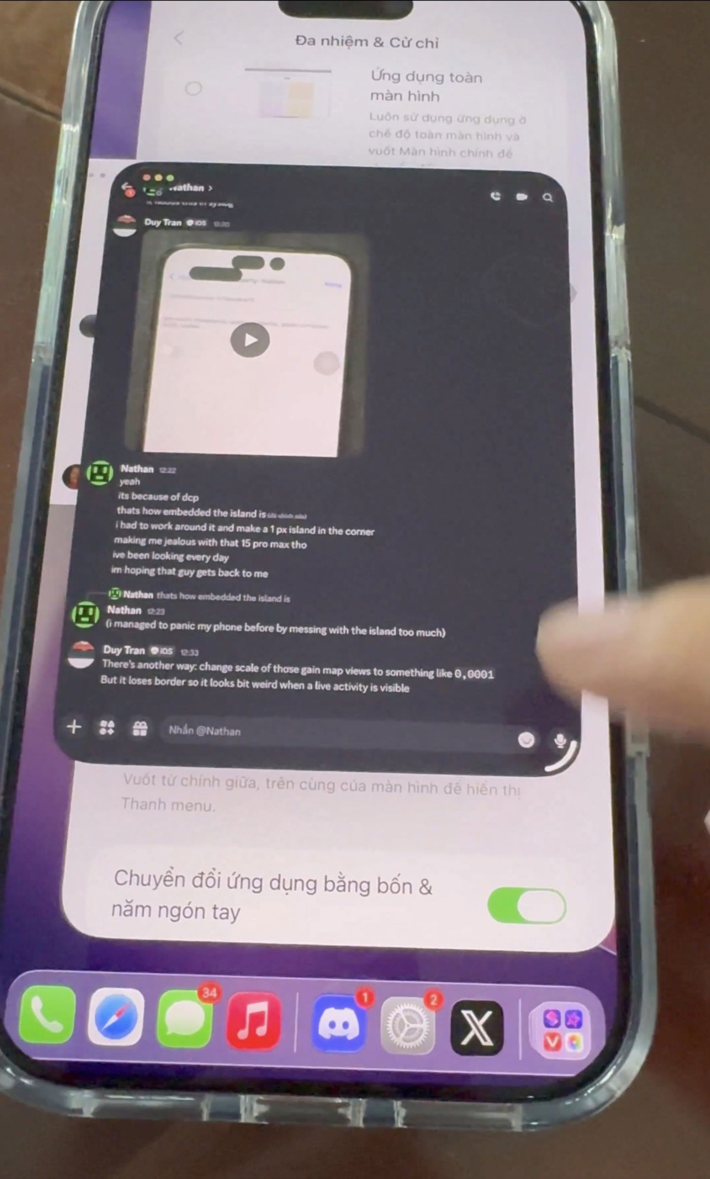 iPhone con varias apps a la vez