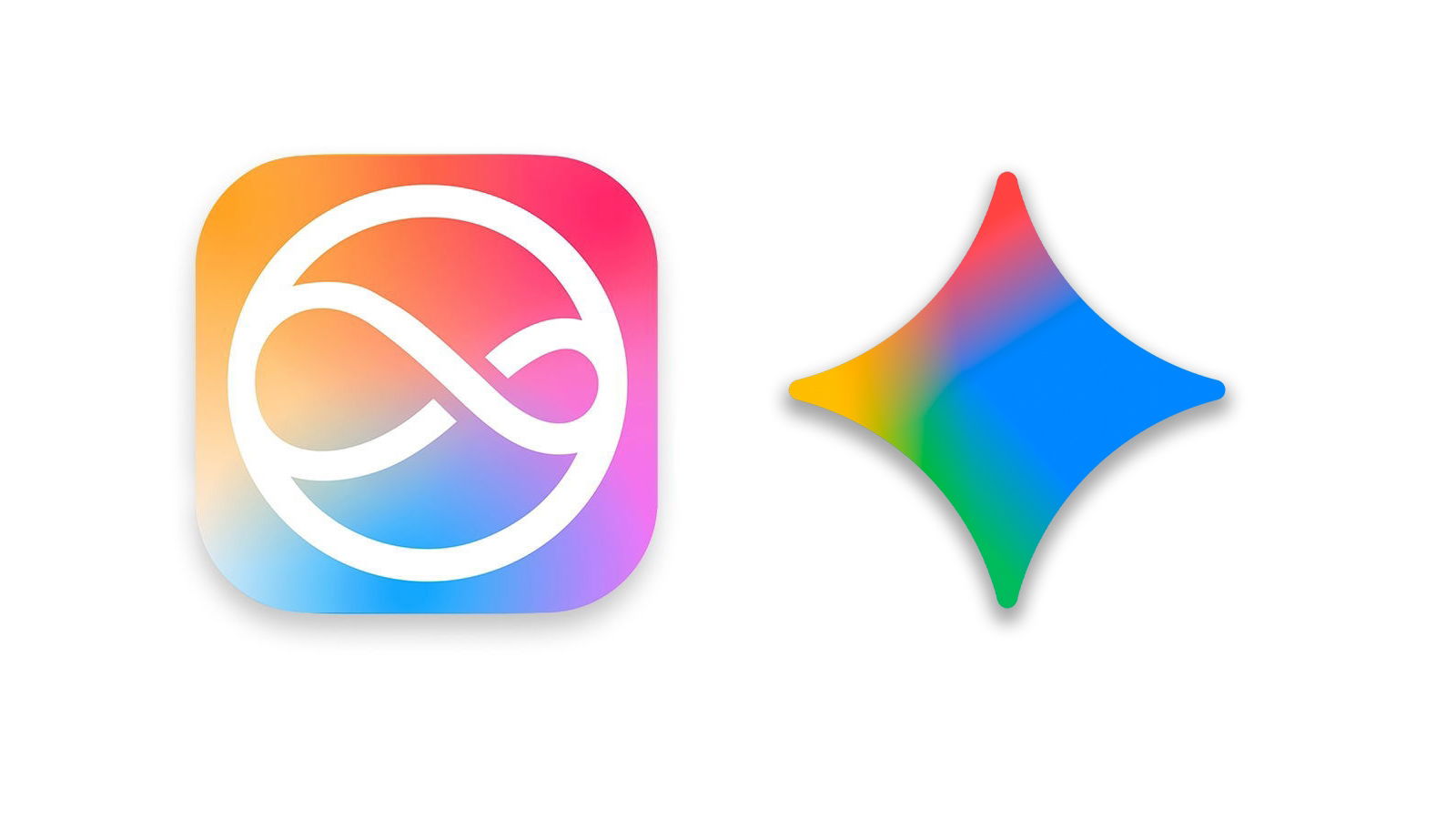 Logos de Siri y Gemini