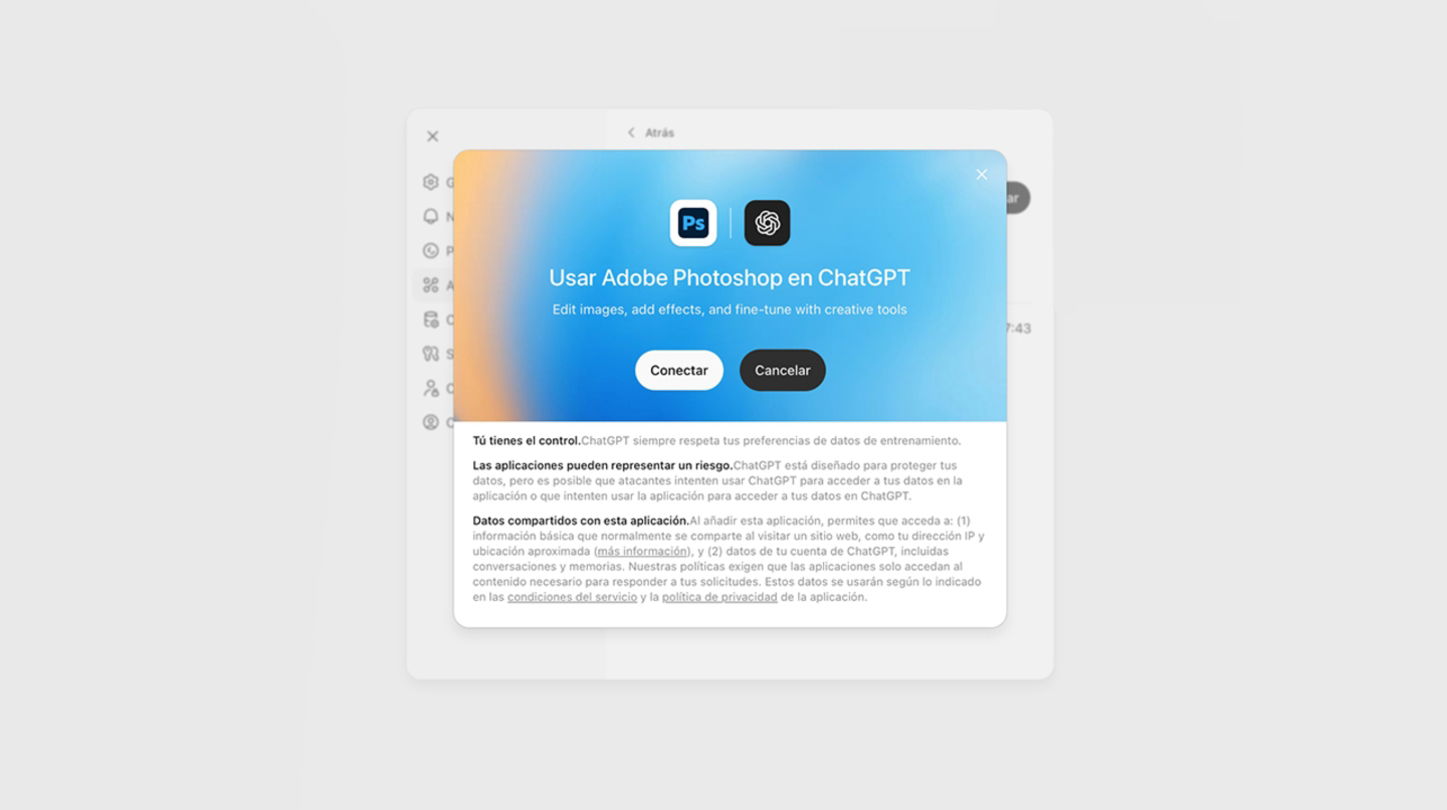 Photoshop se integra en ChatGPT