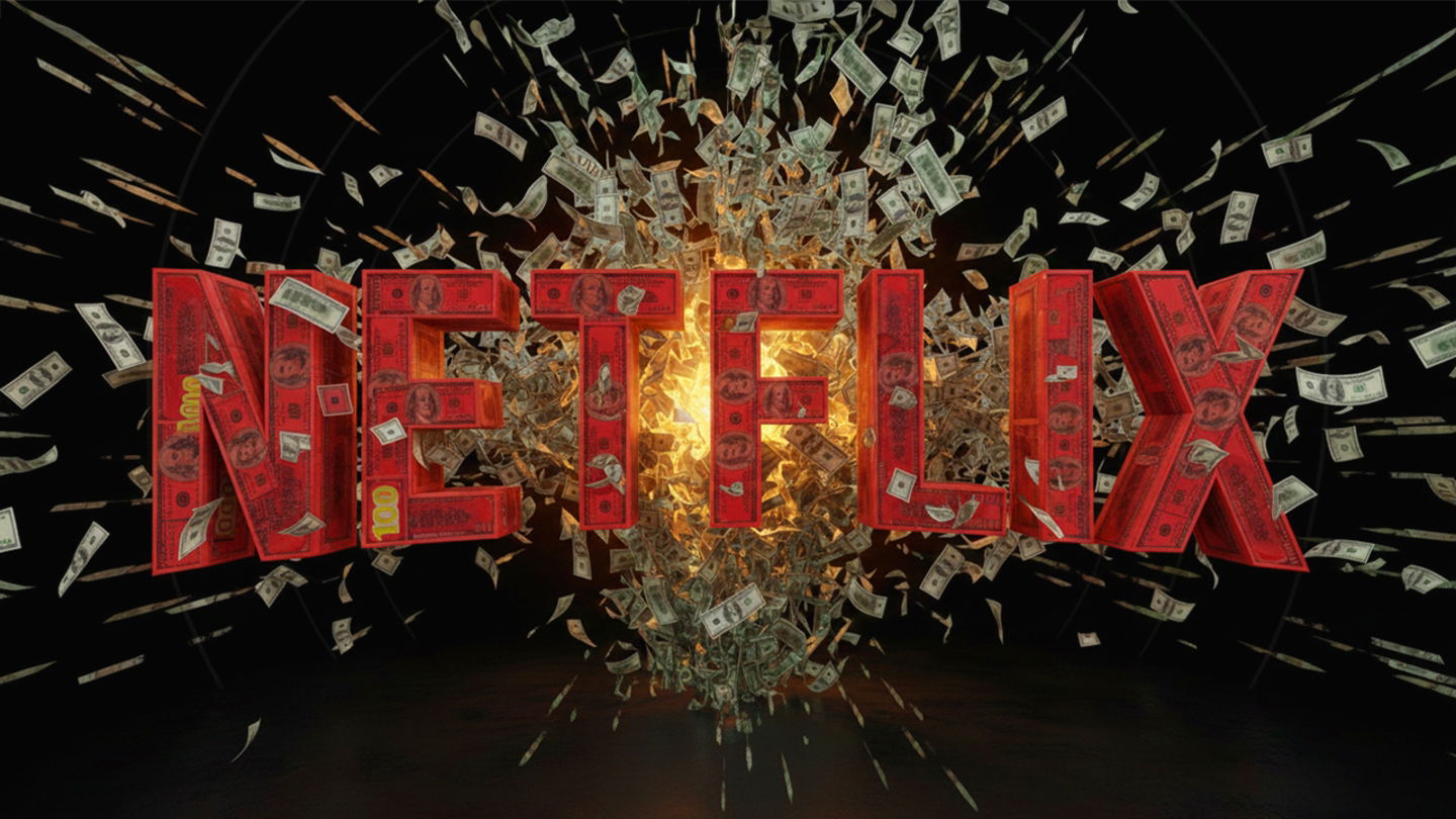 Logo de Netflix con dinero