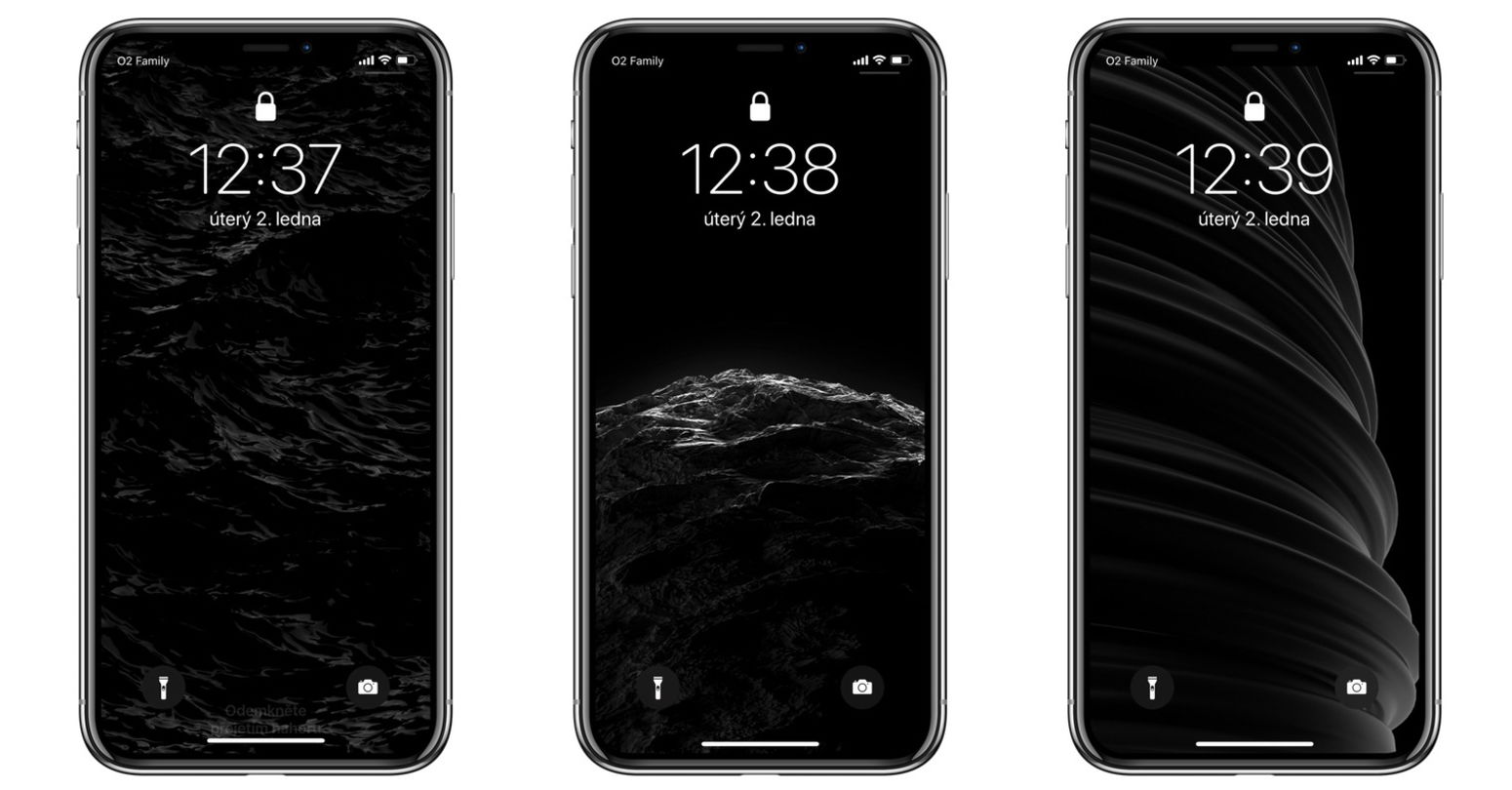 iPhone con fondos negros